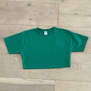 Green Aritzia Cropped Tshirt